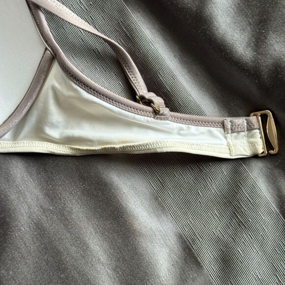 VICTORIA'S SECRET Black White Color Block Swim Push Up Bikini Top Size 36DD - Picture 4 of 5